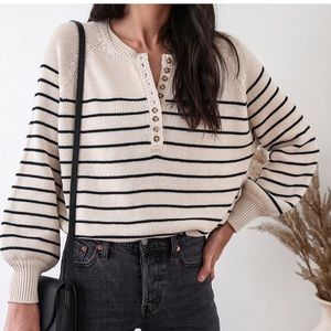 Sezane leontine organic cotton jumper Small S